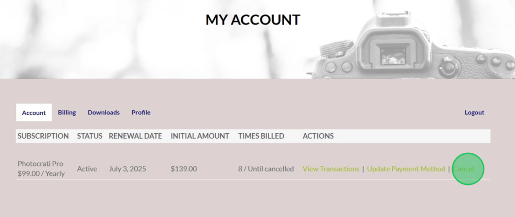 click-cancel-link - Photocrati Click Cancel Link