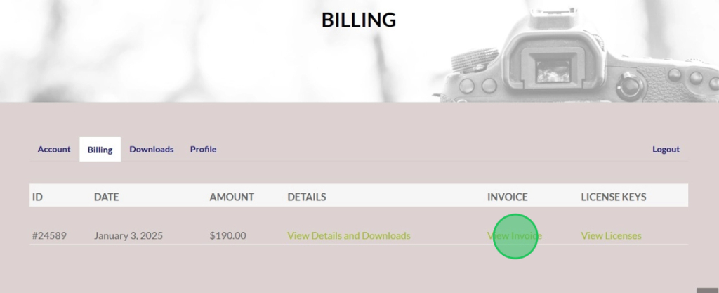 click-view-invoice - Photocrati